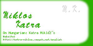 miklos katra business card